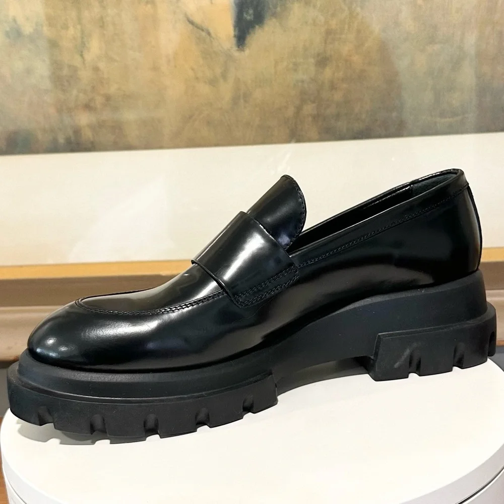🌸AGL🌸 Ida Patent Leather Loafer In Black Size: 41